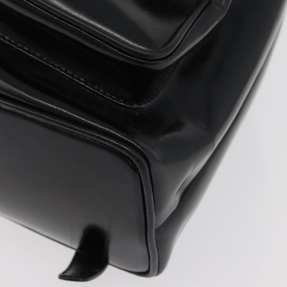 Gucci Vintage Bamboo Backpack Patent Leather Black Patent_Leather Backpack Bag - Picture 10 of 16
